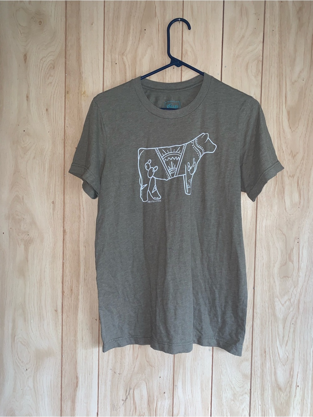 Women's Olive Green Graphic Short Sleeve Tee